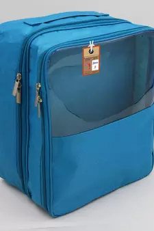 atorakushon   Fabric Travel Shoe Bags Shoe Cover for Travelling Storage Bag Footwear Wardrobe Organizer Pouch (Sky Blue)