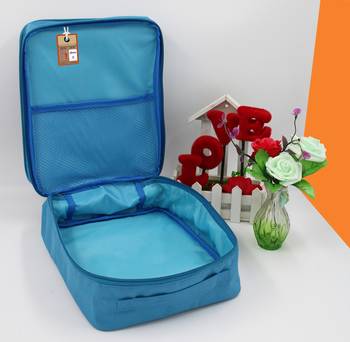 atorakushon   Fabric Travel Shoe Bags Shoe Cover for Travelling Storage Bag Footwear Wardrobe Organizer Pouch (Sky Blue) 5