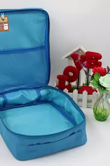 atorakushon   Fabric Travel Shoe Bags Shoe Cover for Travelling Storage Bag Footwear Wardrobe Organizer Pouch (Sky Blue)