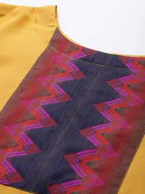 Indo Era Yellow Solid Straight Kurta Palazzo With Dupatta Set 5