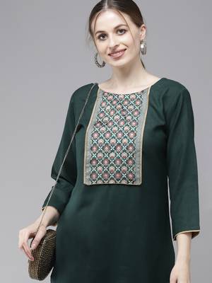 Indo Era Yoke Design Straight Kurta With Palazzo Set 5