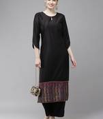 Indo Era Self Design Straight Kurta With Trouser Set