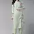 Indo Era Embroidered Sea Green Straight Kurta Palazzo With Dupatta Set