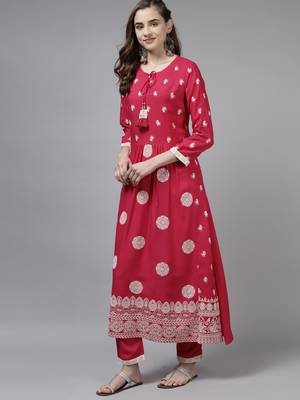Indo Era Pink Embroidered Straight Kurta Trouser With Dupatta Set 3