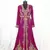 Wine Moroccan Kaftan With Sun-proof hijab