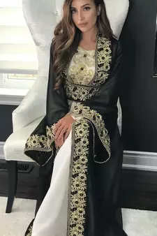 Black and White Festive Kaftan for Women