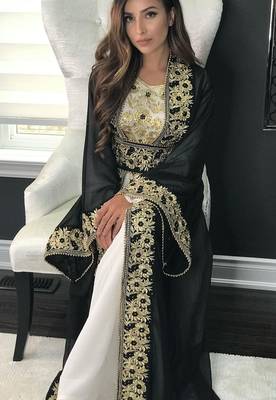 Black and White Festive Kaftan for Women 3