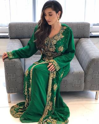 Ramadan Royal Wedding Dubai Beaded Kaftan Abaya Party Fancy African Clothing Crystal Fancy Work New Year Dresses 2