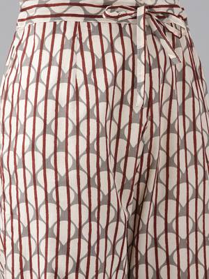 Maroon printed cotton kurta-suits 5