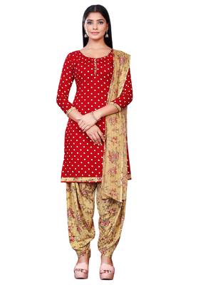 Salwar Studio Women's Pack of 3 Synthetic Printed Unstitched Dress Material Combo 3