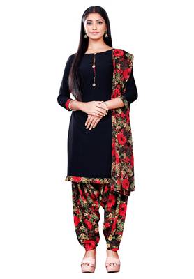 Salwar Studio Women's Pack of 3 Synthetic Printed Unstitched Dress Material Combo 2