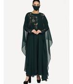 Green Occasion Wear Modest Garment With Handwork Embellishments With A Matching Hijab