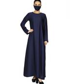Blue Occasion Wear Modest Garment With Handwork Embellishments With A Matching Hijab