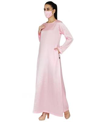 Blue Simple and Elegant Abaya 4