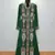 Dark Green Moroccan Kaftan with Sun-proof hijab