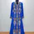 Royal Blue Moroccan Kaftan With Sun-proof hijab