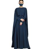 Teal Princes Abaya Dress In Dual Layer with a Matching Hijab