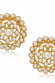 Gold Plated Latest Choker Design Traditional Stylish Fancy Pearl Necklace Jewellery Set for Women