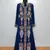 Navy blue Moroccan Kaftan With Sun-proof hijab