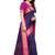 Navy blue woven silk saree with blouse