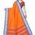 Orange woven silk saree with blouse