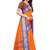 Orange woven silk saree with blouse