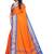 Orange woven silk saree with blouse