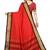 Red woven silk saree with blouse