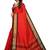 Red woven silk saree with blouse