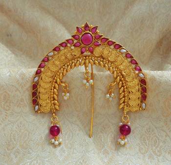 LALSO Traditional Hair Jewellery Amboda Veni Hair Accessories  - LVNI16_KP 1