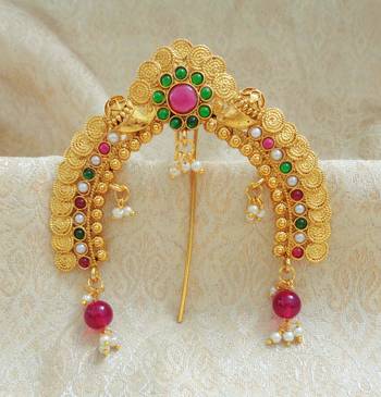 LALSO Traditional Hair Jewellery Amboda Veni Hair Accessories  - LVNI15_KG 1