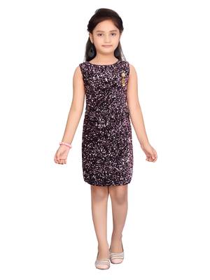 Pink woven blended cotton kids-frocks 1