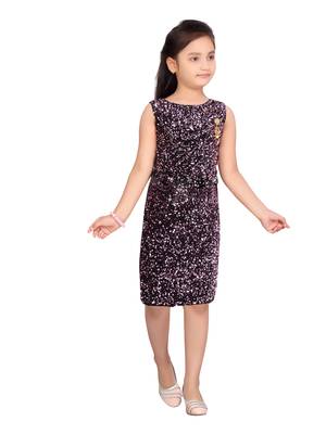 Pink woven blended cotton kids-frocks 2