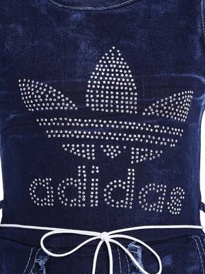 Blue woven cotton kids-frocks 3