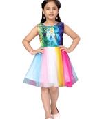 Multicolor printed nylon kids-frocks