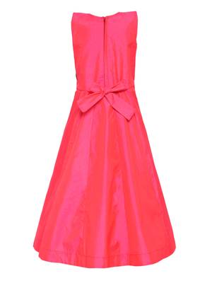 Red embroidered silk kids-girl-gowns 2