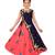 Red plain polyester kids-girl-gowns