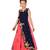 Red plain polyester kids-girl-gowns