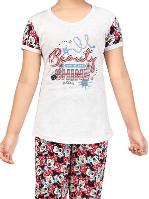 White printed cotton girls-top-bottom 4