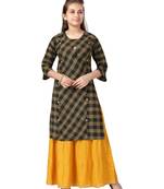 Black plain cotton girls-top-bottom