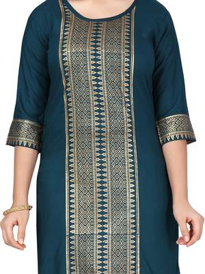 Green printed cotton girls-top-bottom 5