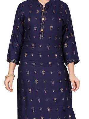 Blue printed cotton girls-top-bottom 5