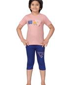 Orange printed cotton boys-suit