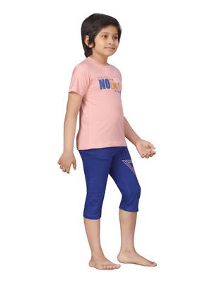 Orange printed cotton boys-suit 2