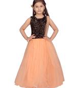 Peach sequins net stitched lehenga