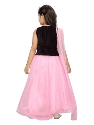 Pink sequins net stitched lehenga 3
