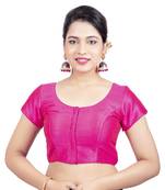Rani Kora Silk Princess Cut Short Sleeves Padded Readymade  Blouse