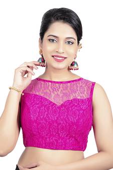 Rani High Neck Net & Brasso Sleeveless Princesss Cut Padded  Readymade  Blouse