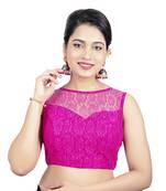 Rani High Neck Net & Brasso Sleeveless Princesss Cut Padded  Readymade  Blouse