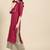 Varanga Women Magenta Yoke Design Straight Kurta